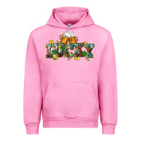 Fuchsia Pink Lucky beers St. Patrick's Day Urban Hoodie - CowGirlArtShop