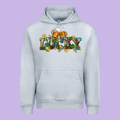 Lucky Beers St. Patrick's Day Urban Hoodie Designed By Cowgirlartshop