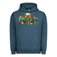 Pigment Midnight Navy Lucky beers St. Patrick's Day Urban Hoodie - CowGirlArtShop