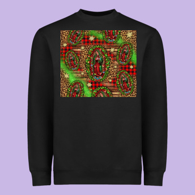 Our Lady Of Guadalupe Christmas Heavyweight Sweatshirt Designed By Jasminsmagicworld