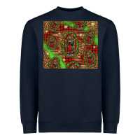 Navy our lady of Guadalupe Christmas Heavyweight Sweatshirt - Jasminsmagicworld