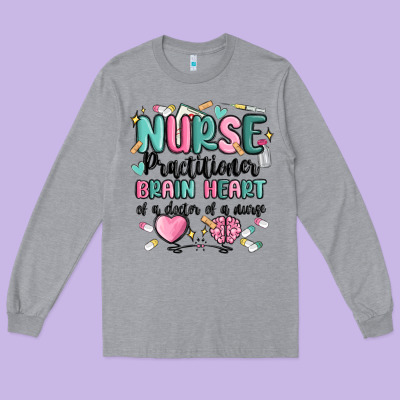 Nurse Practitioner Long Sleeve Tee Designed By Maliassmallbusiness