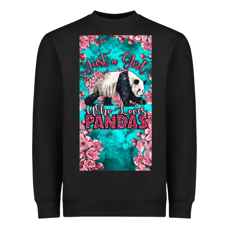 Just A Girl Who Loves Pandas Heavyweight Sweatshirt by LillyAllenDesigns | Teevron