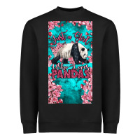 Black just a girl who loves pandas Heavyweight Sweatshirt - LillyAllenDesigns