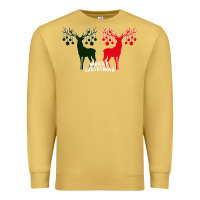 Antique Gold Merry Christmas Reindeer Premium Sweatshirt - Bettercallsaul