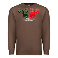 Chestnut Merry Christmas Reindeer Premium Sweatshirt - Bettercallsaul