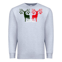 Heather Grey Merry Christmas Reindeer Premium Sweatshirt - Bettercallsaul