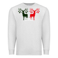 Oatmeal Heather Merry Christmas Reindeer Premium Sweatshirt - Bettercallsaul