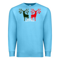 Ocean Blue Merry Christmas Reindeer Premium Sweatshirt - Bettercallsaul
