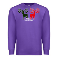 Purple Merry Christmas Reindeer Premium Sweatshirt - Bettercallsaul