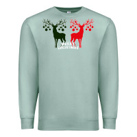 Seafoam Merry Christmas Reindeer Premium Sweatshirt - Bettercallsaul