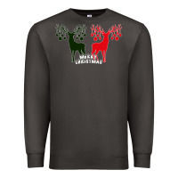 Smoke Merry Christmas Reindeer Premium Sweatshirt - Bettercallsaul
