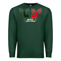 Sports Green Merry Christmas Reindeer Premium Sweatshirt - Bettercallsaul