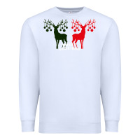 White Merry Christmas Reindeer Premium Sweatshirt - Bettercallsaul