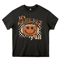 Asphalt it's game day y'all football smiley face Heavy Core Tee - BarkalooDesign