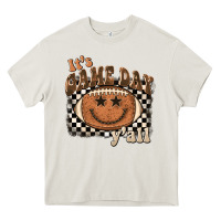 Cream it's game day y'all football smiley face Heavy Core Tee - BarkalooDesign