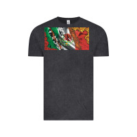 Vintage Black mexico flag cowhide leopard sunflower and roses licanse  plate Vintage Tee - Artiststas