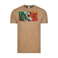 Vintage Coffee mexico flag cowhide leopard sunflower and roses licanse  plate Vintage Tee - Artiststas