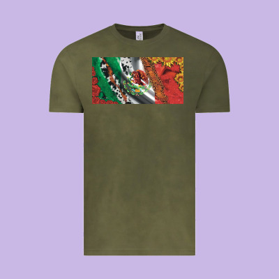 Mexico Flag Cowhide Leopard Sunflower And Roses Licanse  Plate Vintage Tee Designed By Artiststas