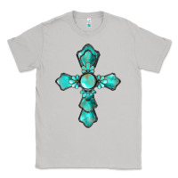 Moon Dust western turquoise gemstone cross Classic Tee - BarkalooDesign
