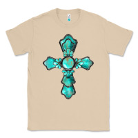 Mushroom western turquoise gemstone cross Classic Tee - BarkalooDesign
