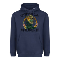 Navy Keep Your Soul Clean And Your Boots Dırty Cowgirl Boots Heavyweight Hoodie - Bettercallsaul