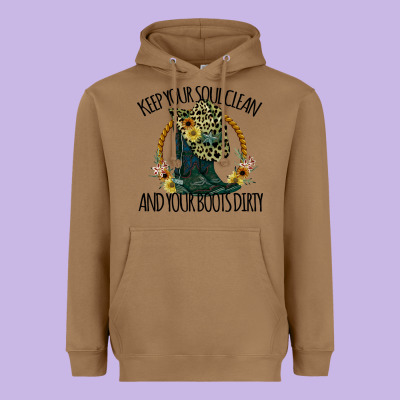 Keep Your Soul Clean And Your Boots Dırty Cowgirl Boots Heavyweight Hoodie Designed By Bettercallsaul