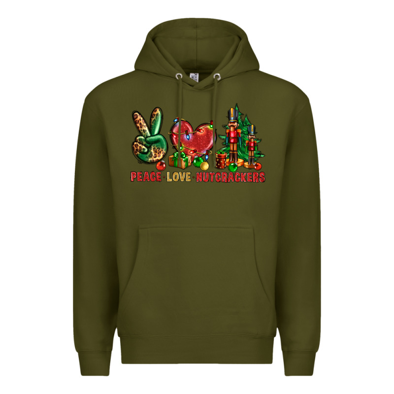 Peace Love Nutcrackers Premium Hoodie by NancyCooperArtShop | Teevron