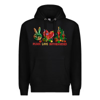 Black Peace love Nutcrackers Premium Hoodie - NancyCooperArtShop