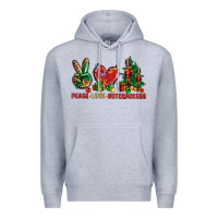 Heather Grey Peace love Nutcrackers Premium Hoodie - NancyCooperArtShop