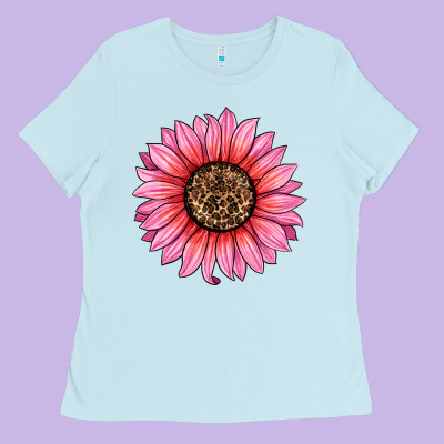 Valentine's Day Sunflower Ladies Tee Designed By Ranaportraitstore