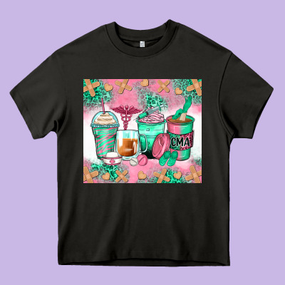 Certified Medical Assistant Coffee Cups Heavy Core Tee Designed By Zillion Design Studio