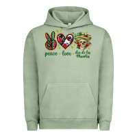 Pigment Oil Green Peace love dia de los muertos Mexico Urban Hoodie - HowdyJamesFarm
