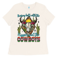 Bone raising hell with the hippies and the cowboys Ladies Tee - Zillion Design Studio