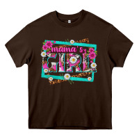 Chocolate Brown mamas girl Heavy Core Tee - texasbilliewilder