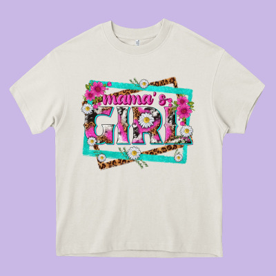 Mamas Girl Heavy Core Tee Designed By Texasbilliewilder