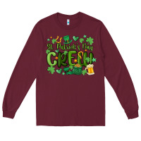 Burgundy st.patrick's day crew Long Sleeve Tee - MaliasSmallBusiness