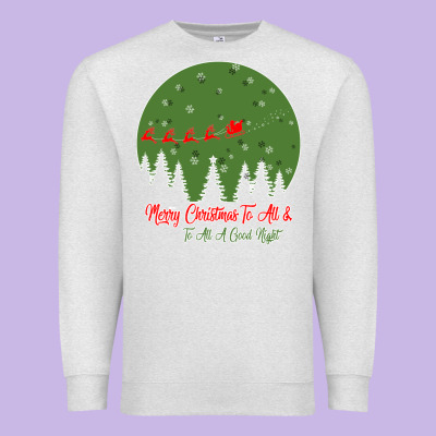 Merry Christmas To All To All A Good Night Premium Sweatshirt Designed By Bettercallsaul
