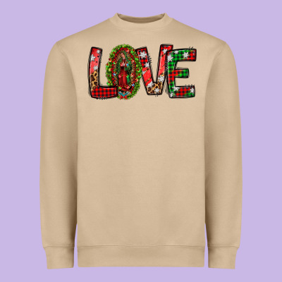 Our Lady Of Guadalupe Christmas Love Heavyweight Sweatshirt Designed By Jasminsmagicworld