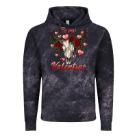 Cloud Black be my valentine bull skull Vintage Hoodie - RanaPortraitStore