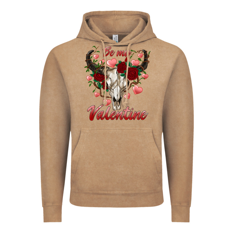 Be My Valentine Bull Skull Vintage Hoodie by RanaPortraitStore | Teevron