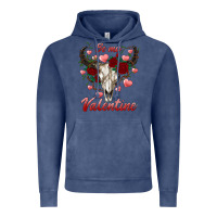 Vintage Denim be my valentine bull skull Vintage Hoodie - RanaPortraitStore