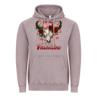 Vintage Zinc be my valentine bull skull Vintage Hoodie - RanaPortraitStore