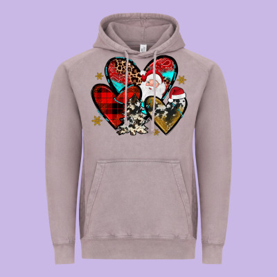Christmas Heart Vintage Hoodie Designed By Jahusdesignshop