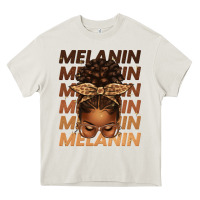 Cream melanin afro messy bun Heavy Core Tee - texasbilliewilder