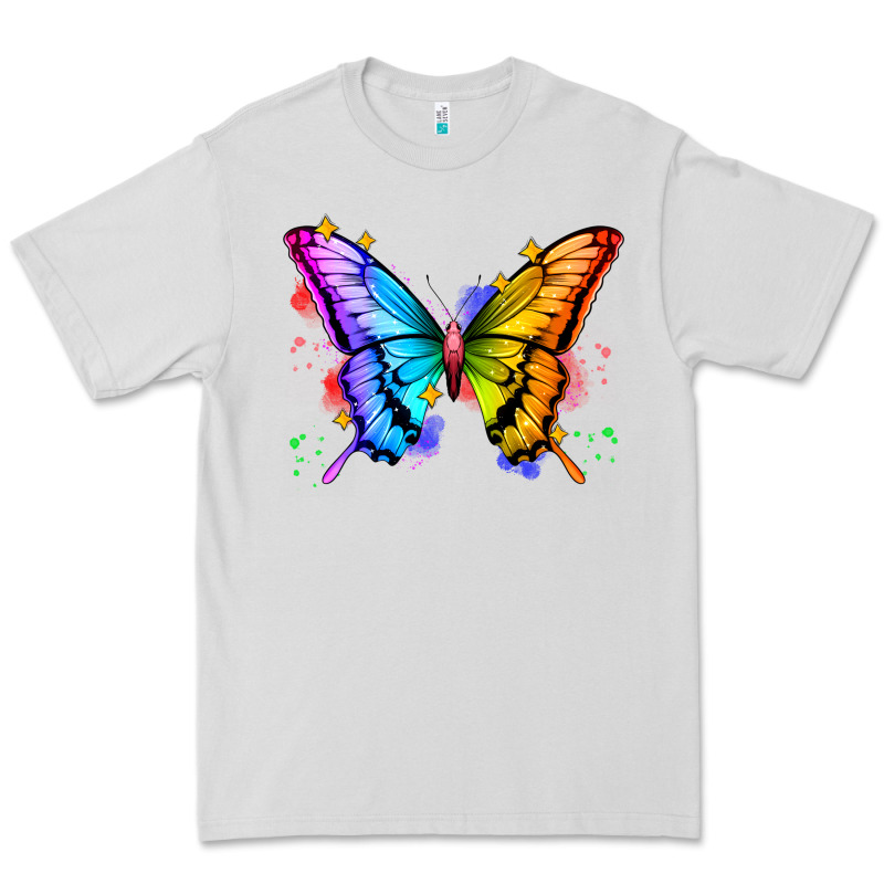 Rainbow Butterfly Premium Tee by Zillion Design Studio | Teevron