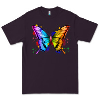Plum rainbow butterfly Premium Tee - Zillion Design Studio