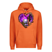 Carrot Halloween Heart with Witch Premium Hoodie - texasbilliewilder