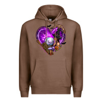 Chestnut Halloween Heart with Witch Premium Hoodie - texasbilliewilder