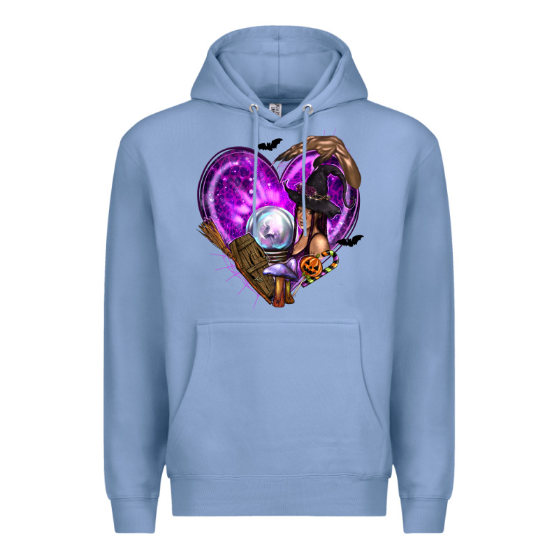 Halloween Heart With Witch Premium Hoodie by texasbilliewilder | Teevron